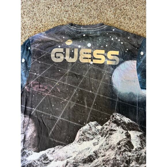 GUESS Cosmic Space T-shirt, size Large; Outer Space, with sew on patches, RARE - Picture 8 of 8